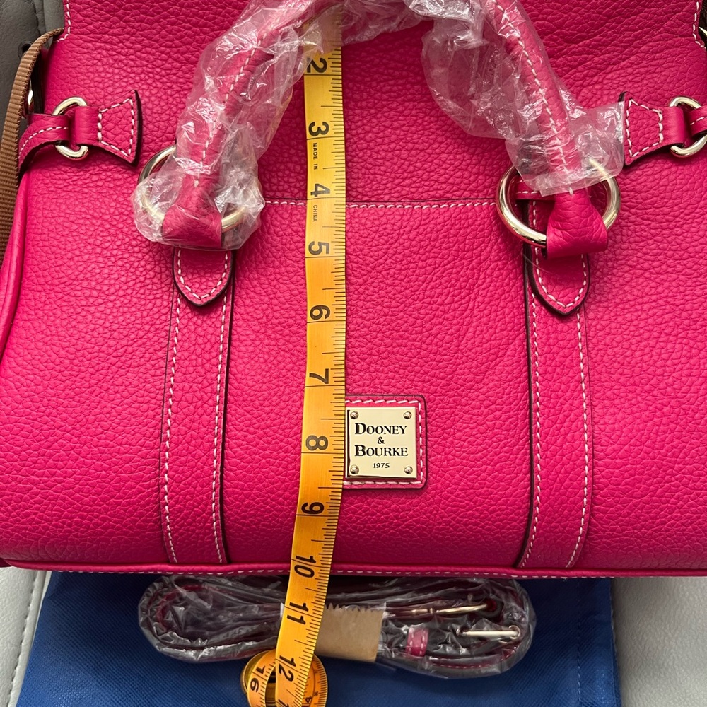 Dooney & Bourke Sorrento Satchel 30 with pocket  - Rose - Picture 10 of 11